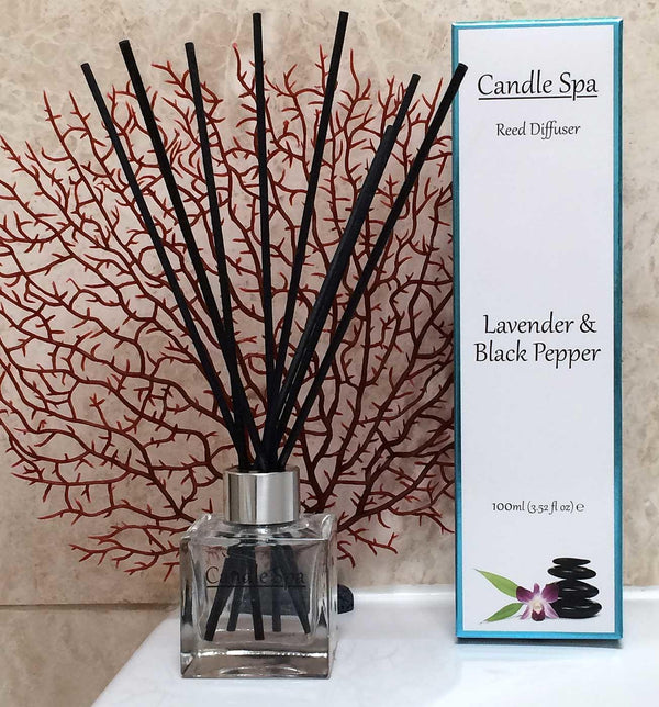 Candle Spa 100ml Reed Diffuser - Lavender & Black Pepper by Candle Spa