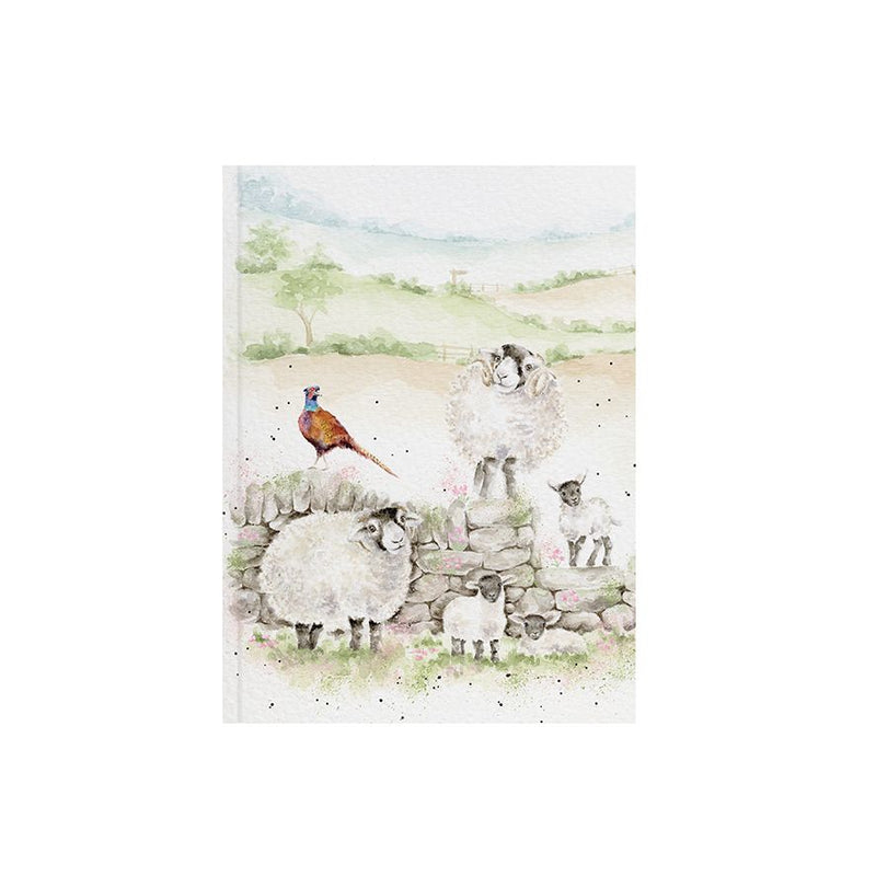 Green Pastures - Sheep A6 Notebook British Made Green Pastures - Sheep A6 Notebook by Wrendale