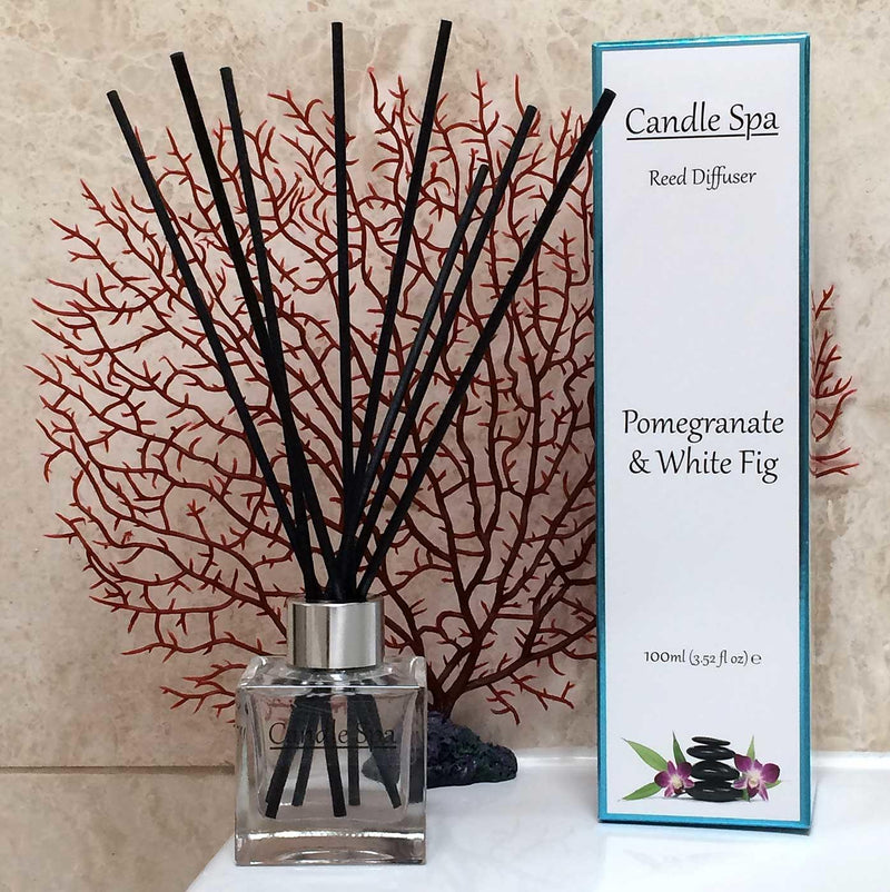 Candle Spa 100ml Reed Diffuser - Pomegranate & White Fig British Made Candle Spa 100ml Reed Diffuser - Pomegranate & White Fig by Candle Spa