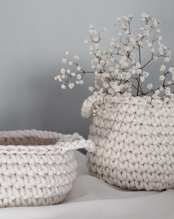 Crochet Basket - Small - Various Colours by Zuri House