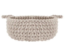 Crochet Flat Basket - Beige British Made Crochet Flat Basket - Beige by Zuri House