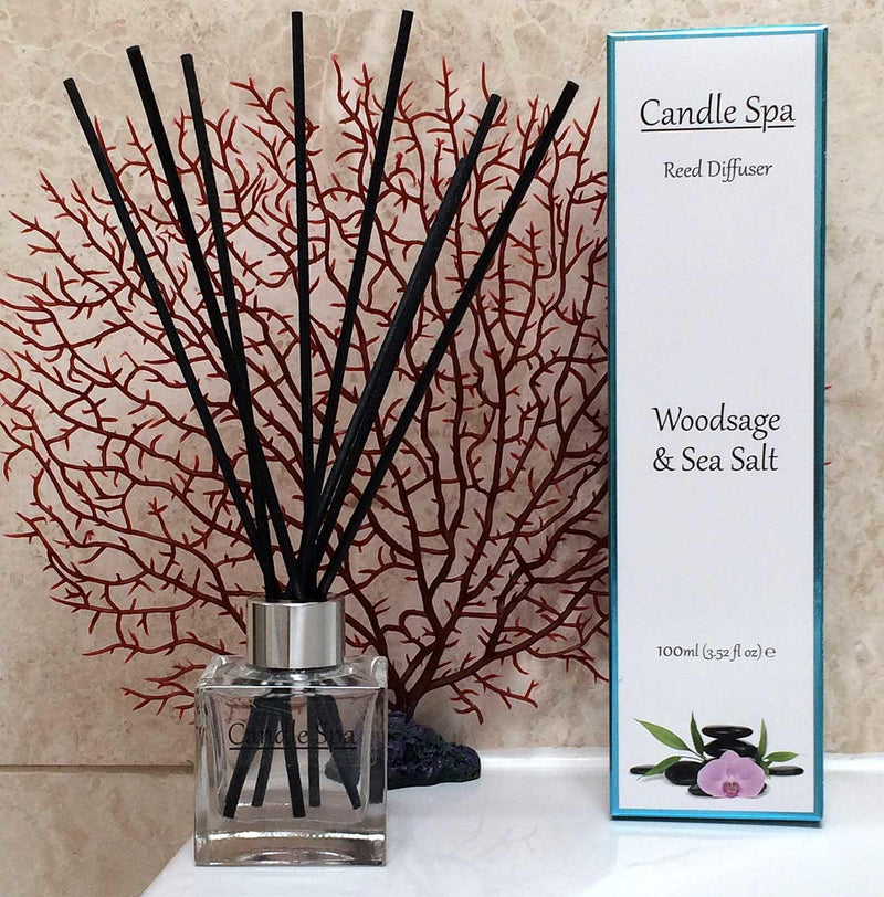 Candle Spa 100ml Reed Diffuser - Woodsage & Sea Salt British Made Candle Spa 100ml Reed Diffuser - Woodsage & Sea Salt by Candle Spa