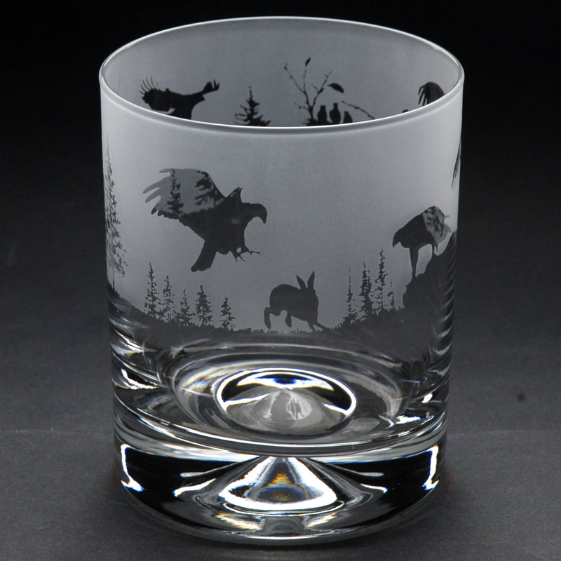 Golden Eagle | Whisky Tumbler Glass | Engraved British Made Golden Eagle | Whisky Tumbler Glass | Engraved by Glyptic Glass Art
