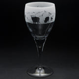 Highland Cattle | Crystal Wine Glass | Engraved British Made Highland Cattle | Crystal Wine Glass | Engraved by Glyptic Glass Art