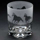 Galloping Horse | Whisky Tumbler Glass | Engraved British Made Galloping Horse | Whisky Tumbler Glass | Engraved by Glyptic Glass Art