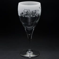 Farm Scene | Crystal Wine Glass | Engraved British Made Farm Scene | Crystal Wine Glass | Engraved by Glyptic Glass Art
