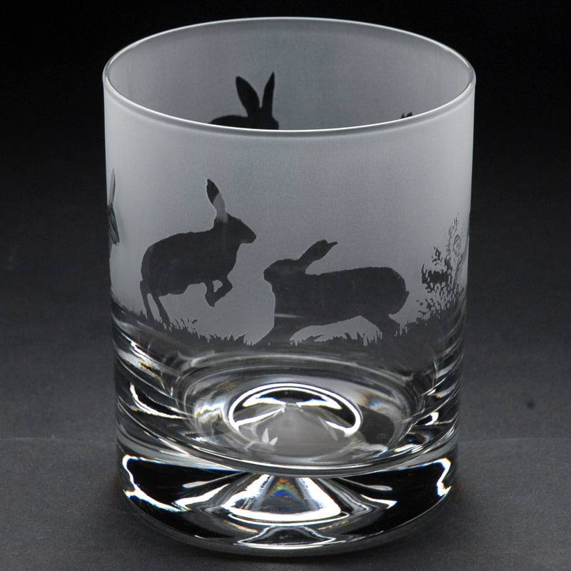 Hare | Whisky Tumbler Glass | Engraved British Made Hare | Whisky Tumbler Glass | Engraved by Glyptic Glass Art