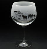 Safari | Gin Glass | Engraved British Made Safari | Gin Glass | Engraved by Glyptic Glass Art