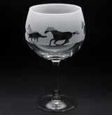 Galloping Horse | Gin Glass | Engraved British Made Galloping Horse | Gin Glass | Engraved by Glyptic Glass Art