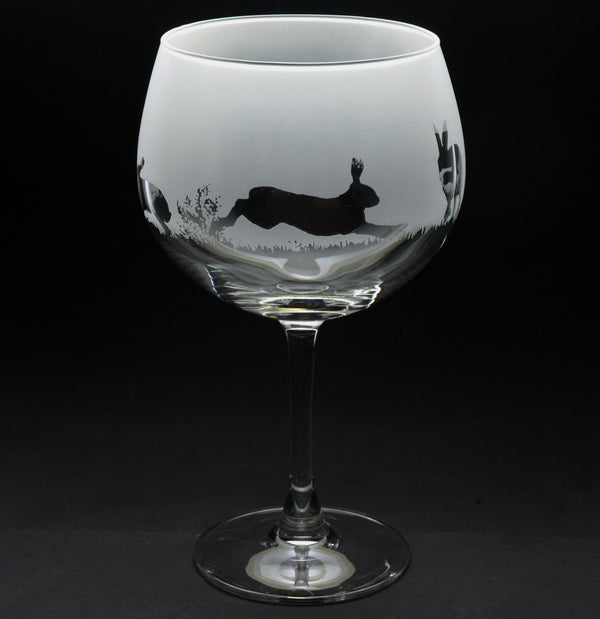 Hare | Gin Glass | Engraved by Glyptic Glass Art