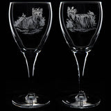 50+ Dog Breeds | Crystal Wine Glass | Placement British Made 50+ Dog Breeds | Crystal Wine Glass | Placement by Glyptic Glass Art