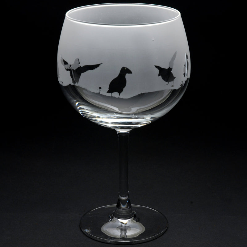 Puffin | Gin Glass | Engraved British Made Puffin | Gin Glass | Engraved by Glyptic Glass Art