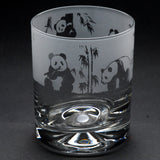 Panda | Whisky Tumbler Glass | Engraved British Made Panda | Whisky Tumbler Glass | Engraved by Glyptic Glass Art