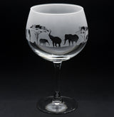 Elephant | Gin Glass | Engraved British Made Elephant | Gin Glass | Engraved by Glyptic Glass Art