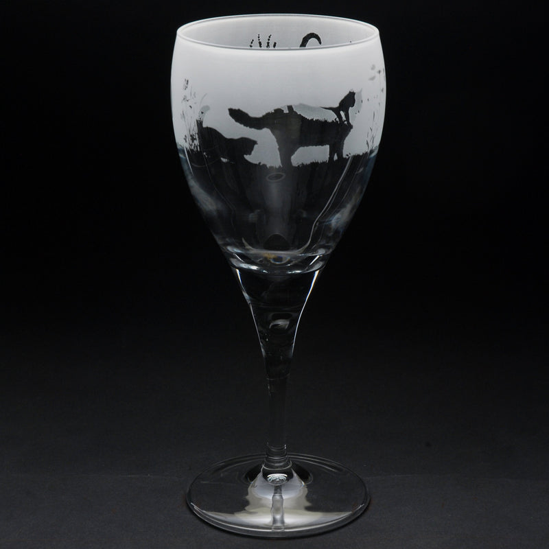 Cat | Crystal Wine Glass | Engraved British Made Cat | Crystal Wine Glass | Engraved by Glyptic Glass Art