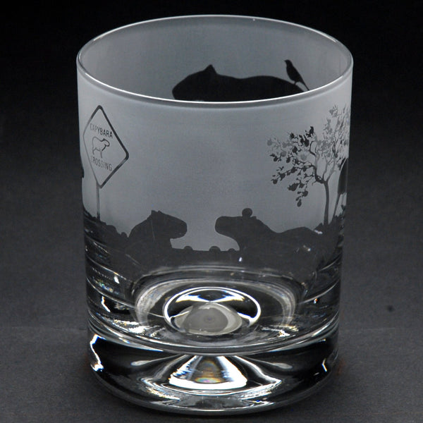 Capybara | Whisky Tumbler Glass | Engraved by Glyptic Glass Art