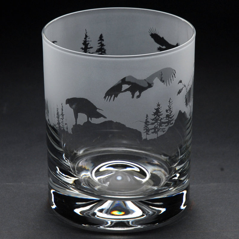 Golden Eagle | Whisky Tumbler Glass | Engraved British Made Golden Eagle | Whisky Tumbler Glass | Engraved by Glyptic Glass Art