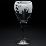 Panda | Crystal Wine Glass | Engraved British Made Panda | Crystal Wine Glass | Engraved by Glyptic Glass Art