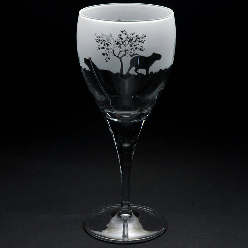 Capybara | Crystal Wine Glass | Engraved British Made Capybara | Crystal Wine Glass | Engraved by Glyptic Glass Art