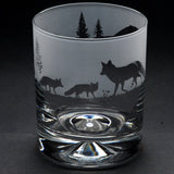 Fox | Whisky Tumbler Glass | Engraved British Made Fox | Whisky Tumbler Glass | Engraved by Glyptic Glass Art