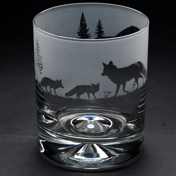 Fox | Whisky Tumbler Glass | Engraved by Glyptic Glass Art