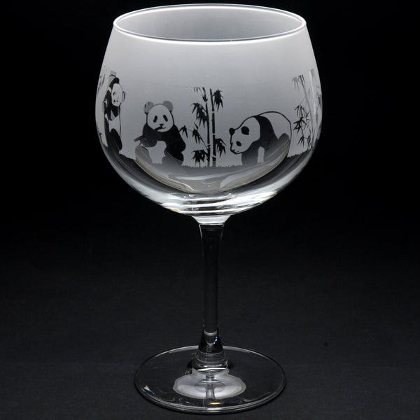 Panda | Gin Glass | Engraved by Glyptic Glass Art