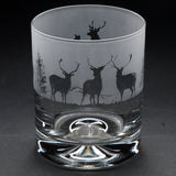 Stag | Whisky Tumbler Glass | Engraved British Made Stag | Whisky Tumbler Glass | Engraved by Glyptic Glass Art