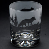 Fox | Whisky Tumbler Glass | Engraved British Made Fox | Whisky Tumbler Glass | Engraved by Glyptic Glass Art