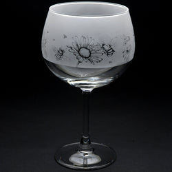 Bee | Gin Glass | Engraved British Made Bee | Gin Glass | Engraved by Glyptic Glass Art