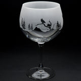 Owl | Gin Glass | Engraved British Made Owl | Gin Glass | Engraved by Glyptic Glass Art