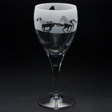 Galloping Horse | Crystal Wine Glass | Engraved British Made Galloping Horse | Crystal Wine Glass | Engraved by Glyptic Glass Art