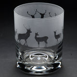 Stag | Whisky Tumbler Glass | Engraved British Made Stag | Whisky Tumbler Glass | Engraved by Glyptic Glass Art
