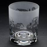 Farm Scene | Whisky Tumbler Glass | Engraved British Made Farm Scene | Whisky Tumbler Glass | Engraved by Glyptic Glass Art