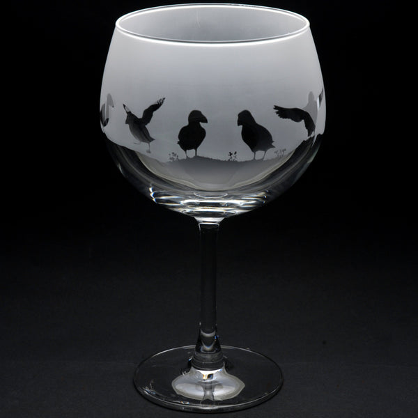 Puffin | Gin Glass | Engraved by Glyptic Glass Art