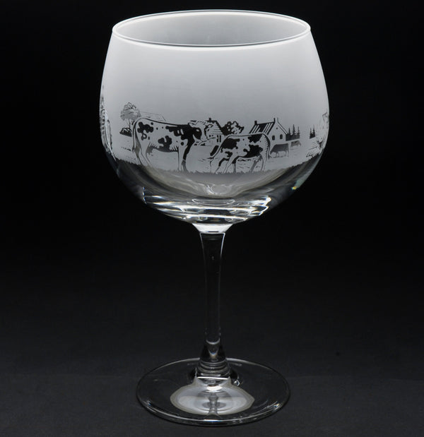Farm Animals | Gin Glass | Engraved by Glyptic Glass Art