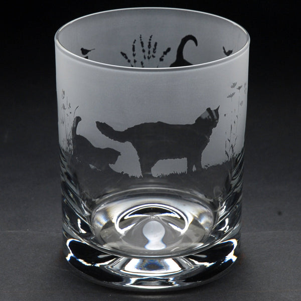 Cat | Whisky Tumbler Glass | Engraved by Glyptic Glass Art