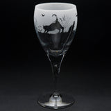Cat | Crystal Wine Glass | Engraved British Made Cat | Crystal Wine Glass | Engraved by Glyptic Glass Art