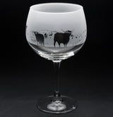 Highland Cattle | Gin Glass | Engraved British Made Highland Cattle | Gin Glass | Engraved by Glyptic Glass Art