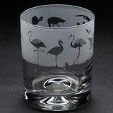 Flamingo | Whisky Tumbler Glass | Engraved British Made Flamingo | Whisky Tumbler Glass | Engraved by Glyptic Glass Art