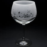 Butterfly & Dragonfly | Gin Glass | Engraved British Made Butterfly & Dragonfly | Gin Glass | Engraved by Glyptic Glass Art