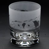 Highland Cattle | Whisky Tumbler Glass | Engraved British Made Highland Cattle | Whisky Tumbler Glass | Engraved by Glyptic Glass Art
