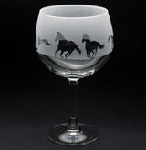 Galloping Horse | Gin Glass | Engraved British Made Galloping Horse | Gin Glass | Engraved by Glyptic Glass Art