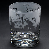 Panda | Whisky Tumbler Glass | Engraved British Made Panda | Whisky Tumbler Glass | Engraved by Glyptic Glass Art