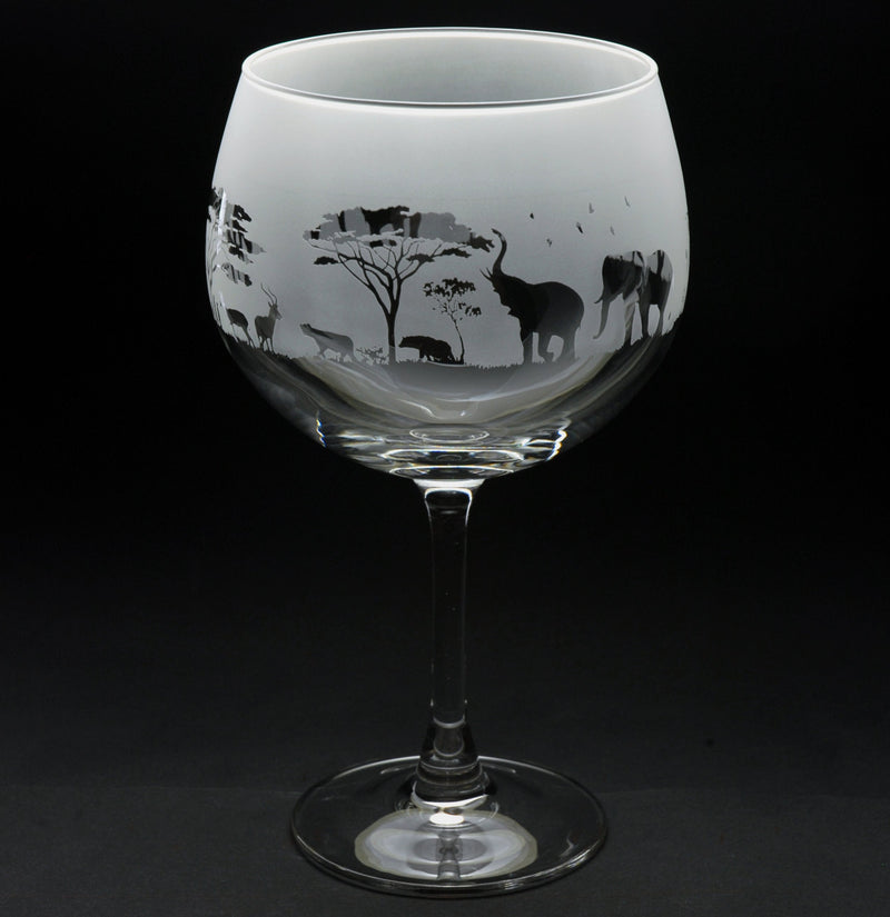 Safari | Gin Glass | Engraved British Made Safari | Gin Glass | Engraved by Glyptic Glass Art