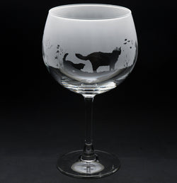 Cat | Gin Glass | Engraved British Made Cat | Gin Glass | Engraved by Glyptic Glass Art