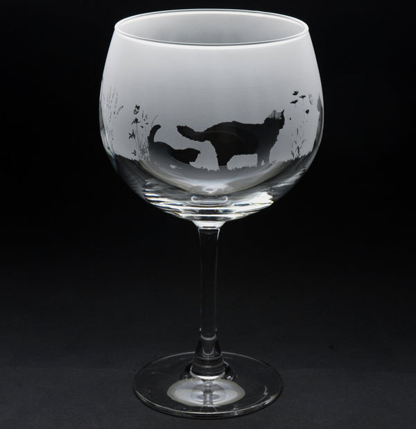Cat | Gin Glass | Engraved by Glyptic Glass Art