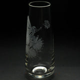 Fairy & Butterfly | 15cm Vase | Engraved British Made Fairy & Butterfly | 15cm Vase | Engraved by Glyptic Glass Art