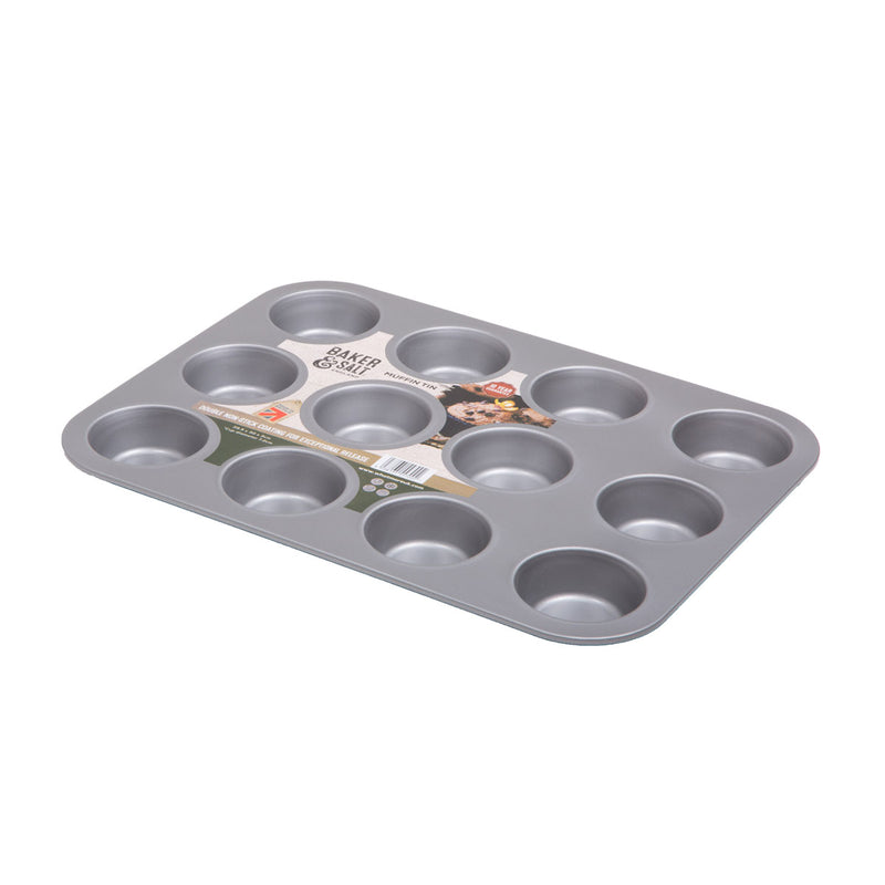 12 Cup Non-Stick Muffin Tin British Made 12 Cup Non-Stick Muffin Tin by Baker & Salt®