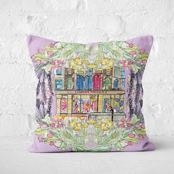 Harvey Nichols in Full Bloom Cushion by Claire Louise