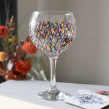 Multicoloured Blossom Gin Glass British Made Multicoloured Blossom Gin Glass by Samara Ball
